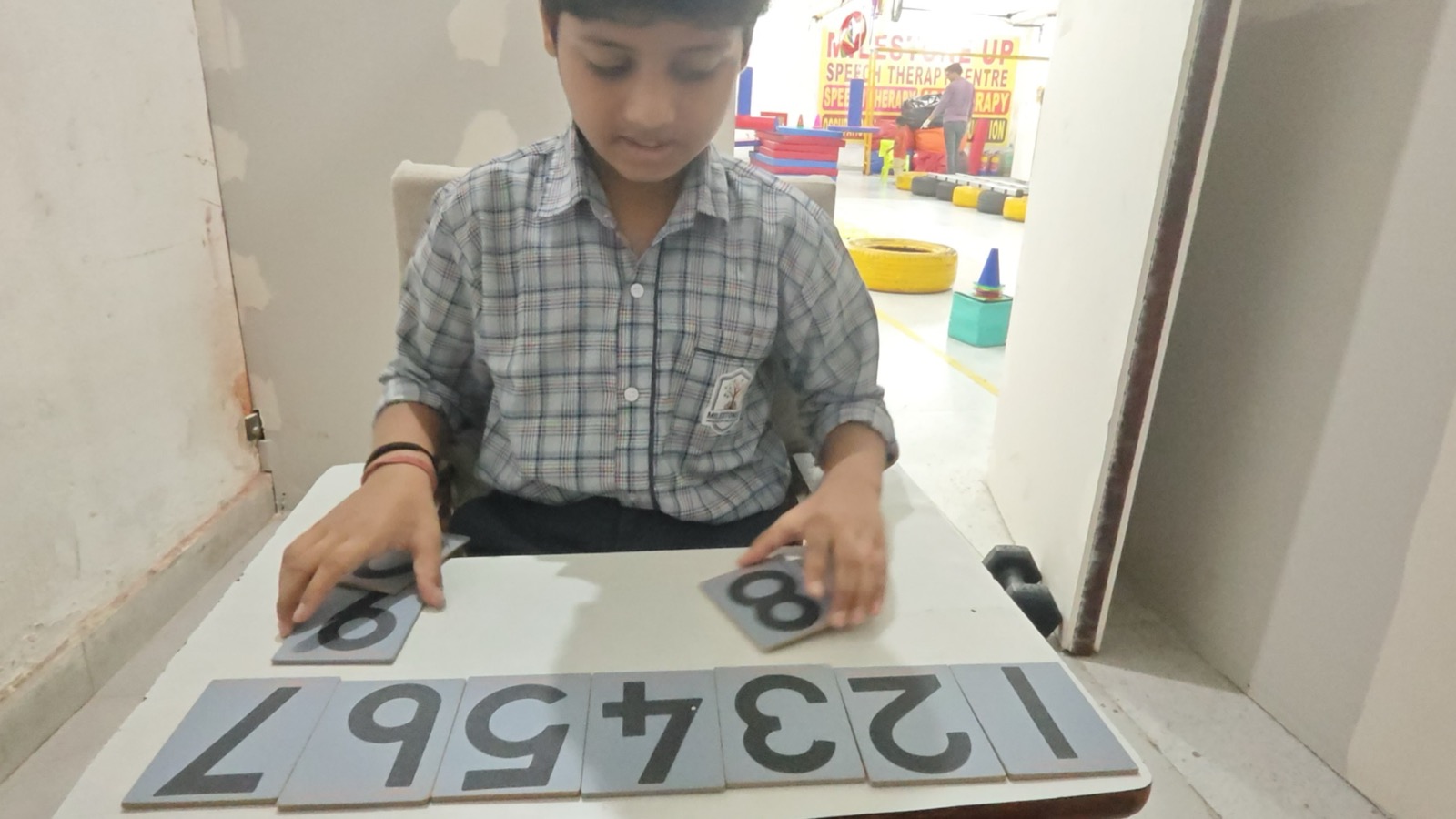Number matching activity in special education