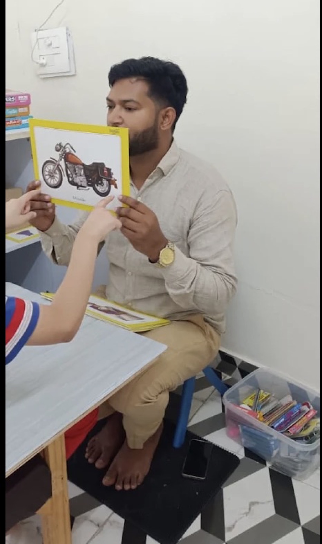 Speech therapy flashcard session