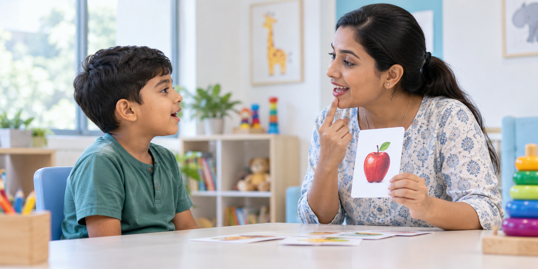 Speech therapy session